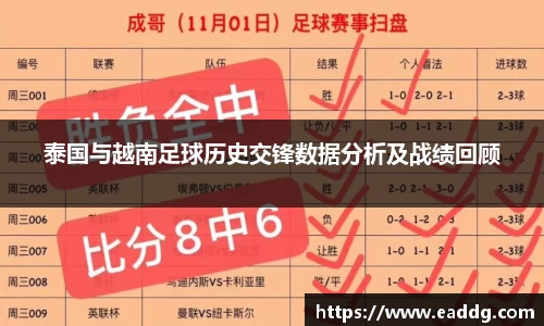 泰国与越南足球历史交锋数据分析及战绩回顾